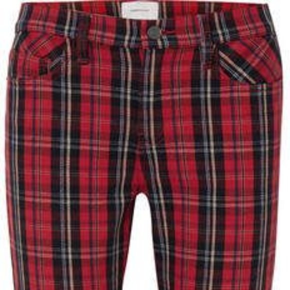 Current/Elliott The Stiletto Tartan Mid-rise jeans size 25 like new - Picture 5 of 10